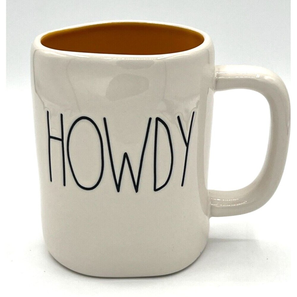 Rae Dunn Toy Story Sheriff Woody Ceramic Mug Howdy‎ Double Sided Disney Pixar